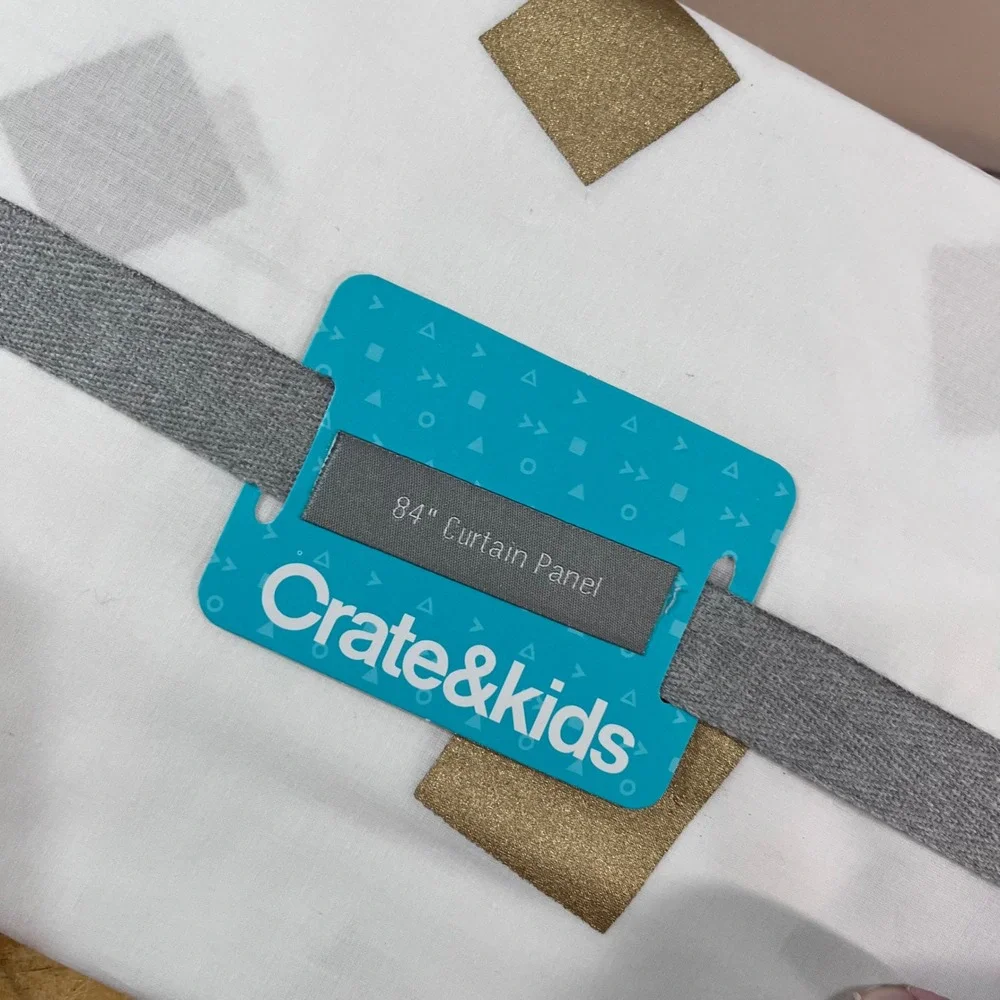 Crate & Kids Go Confetti White Gold Grey 84